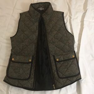 Quilted plaid vest
